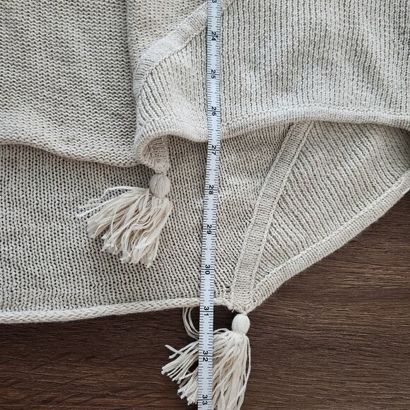By Malene Birger Revolve Linen Knit Poncho Sweater Tan Neutral S Lagenlook - Picture 7 of 7